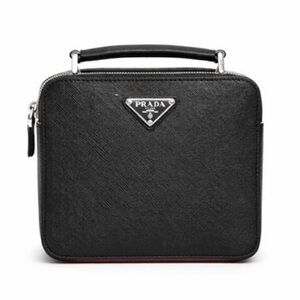 Prada Black Limited Edition Red & Black Saffiano Leather Bag